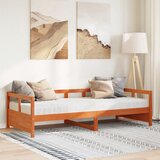 vidaXL Dnevni krevet s madracem voštano smeđi 90x200 cm od borovine Cijene