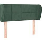  Uzglavlje s ušima tamnozeleno 93x23x78/88 cm baršunasto | shoptok.hr