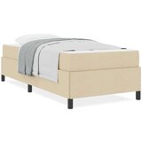  Postelja z vzmetnico Krema in črna 80 x 200 cm | Shoptok.si