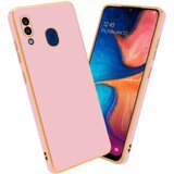 Cadorabo Ohišje, združljiv s Samsungom v sijajnem roza - zlati - zaščitni pokrov iz fleksibilnega silikona TPU in z zaščito pred kamero, (20596067) | Shoptok.si