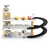 ECO TOYS drvena garaža s praonicom i helikopterom | shoptok.hr