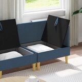  Set namještaja za dnevni boravak s jastukom 3 pcs Plava Tkanina | shoptok.hr