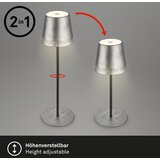 BRILO KIKI LED punjiva dodirna stona lampa, LED/2,6W/5V, IP44, 2600 mAh, srebrna | Eponuda.com
