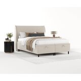 Maison de Rêve Bež tapecirani bračni krevet s prostorom za odlaganje 200x200 cm Pearl – | shoptok.hr