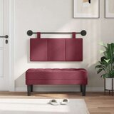  Držeće uzglavlje Zidne Vinova crvena 90 x 55 x 5 cm tkanina - boja crnog vina 80 cm bez LED | shoptok.hr