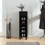 Ormarić za cipele crni 30 x 35 x 105 cm od konstruiranog drva | Eponuda.com