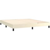  Krevet box spring s madracem LED krem 180x200cm od umjetne kože - Krema 180 x 200 cm gumbi | shoptok.hr