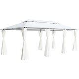 Paviljon Sjenica sa zastorima 600 x 298 x 270 cm bijela 180 g/m² Cijene