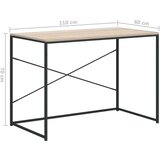  za računalo crni i boja hrasta 110x60x70 cm od iverice | shoptok.hr