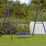vidaXL Gnezdeča gugalnica Modra Ø 100 cm, nosi do 100 kg, Oxford tkanina | Shoptok.si