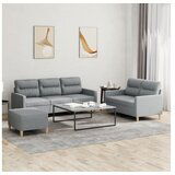 vidaXL 3-dijelni set sofa s jastucima svjetlosivi od tkanine Cijene
