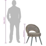  Fotelja od ratana kubu siva | shoptok.hr