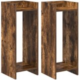  Stalak za biljke s policom 2 pcs Dimljeni Hrast 30 x 30 x 80 cm | shoptok.hr