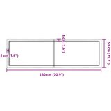 Stolna ploča tamnosmeđa 180x50x(2-4) cm obrađena hrastovina | shoptok.hr