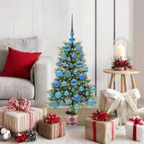 vidaXL Božično drevo med 150 LED z stojalom Zelena 90 cm PE | Shoptok.si