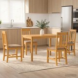 Blagovaonski set 5 kom. Siva Čvrsto Hrastovo Drvo | shoptok.hr