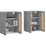  Zidni ormarići 2 kom siva boja betona od konstruiranog drva | shoptok.hr