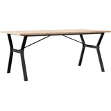  Blagovaonski stol Y-oblika 180x90x75,5 cm od borovine i čelik | shoptok.hr
