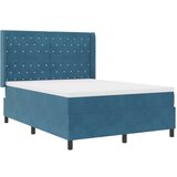 vidaXL Postelja s vzmetnico Temno modra 140x200 cm Žamet, (22050853) | Shoptok.si
