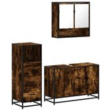  3-dijelni set kupaonskog namještaja boja hrasta drveni | shoptok.hr