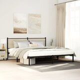 Maison Chic Kovinski Posteljni okvir - Dvoposteljna postelja - Zakonska postelja brez vzmetnice sonoma hrast 160x200 cm, (21694830) | Shoptok.si