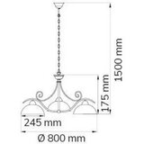 Wofi 5128.03.09.0000 - Luster na lancu LACCHINO 3xE27/60W/230V | Eponuda.com