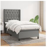  Kreveta s oprugama i madrac tamnosivi 80x200cm od tkanine | shoptok.hr