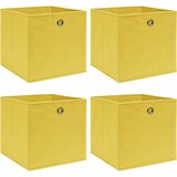 vidaXL Kutije za pohranu 4 kom žute 32 x 32 x 32 cm od tkanine Cijene