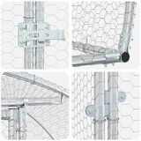  Kokošinjac Srebrna 600 x 300 x 200 cm Pocinčani čelik - 600 x 300 x 200 cm | shoptok.hr