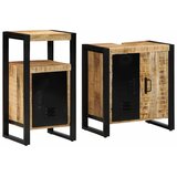  Set namještaja za kupaonicu s ladicama 2 pcs Čvrsto drvo manga | shoptok.hr