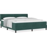Box Spring Krevet s Madracem Tamnozelena 180x200 cm Baršun | shoptok.hr