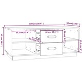  Stolić za kavu 100 x 50 x 41 cm od masivne borovine Smeđa | shoptok.hr