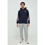 Adidas Bluza moška, mornarsko modra barva, s kapuco | Shoptok.si