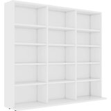 vidaXL Omarica za CD plošče bela 102x23x89,5 cm iverna plošča, (20716616) | Shoptok.si