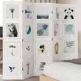 vidaXL Paravan 5-delni bel trden les pavlovnije | Shoptok.si