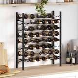  Stalak za vino za 48 boca crni metalni | shoptok.hr