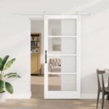 vidaXL klizna vrata s hardverom set bijela 86x198.5 cm čvrsta drvo bor | shoptok.hr