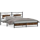 vidaXL Metalni okvir kreveta bez madraca boja hrasta 180x200 cm | shoptok.hr