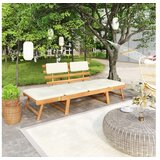  Klupa s jastucima 2-u-1 190 cm masivno bagremovo drvo | shoptok.hr