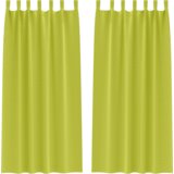 vidaXL Zavese z zavesami 2 pcs Jabolčno zelena 260 x 140 cm Poliester | Shoptok.si