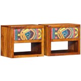  Nočne omarice 2 kosi 40x35x35 cm Trden les akacije, (22007959) | Shoptok.si