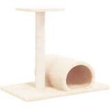  Grebalica za mačke s tunelom krem 60 x 34 5 x 50 cm | shoptok.hr