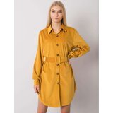 Italy Moda Dress-DHJ-SK-10333.12P-dark yellow | Shoptok.si