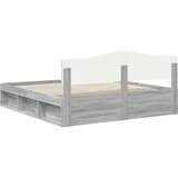  Konstrukcija postelje z vzglavjem Siva Sonoma 200 x 200 cm, (5000121048) | Shoptok.si