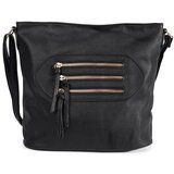 Shelvt Black handbag with gold zippers | shoptok.hr