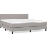  Box spring postelja z vzmetnico svetlo siva 160x200 cm žamet, (20791063) | Shoptok.si