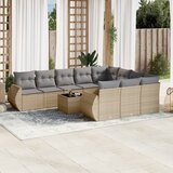  11-dijelni set vrtnih sofa od poliratana s jastucima bež | shoptok.hr
