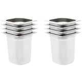 vidaXL Posude Gastronorm 8 kom GN 1/6 200 mm od nehrđajućeg čelika | shoptok.hr