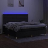  box spring s madracem LED crni 200x200 cm od tkanine | shoptok.hr