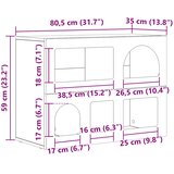  Kreveta Bijelo 80.5 x 35 x 59 cm Konstruirano drvo | shoptok.hr